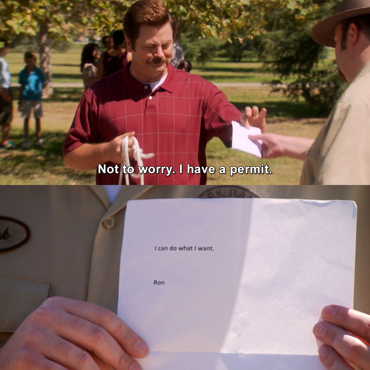 Not To Worry I Have A Permit Parks And Recreation TVgag not-to-worry-i-have-a-permit-parks-and-recreation-tvgag