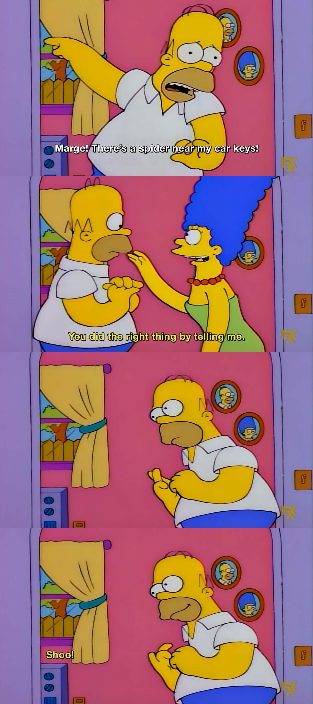 Marge! There’s a spider near my car keys! You did the right thing by