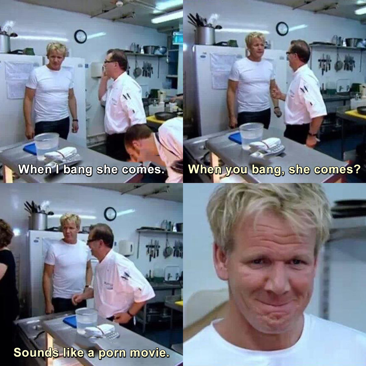 When I bang she comes. When you bang, she comes? Sounds like a porn movie.  | Kitchen Nightmares | TVgag.com