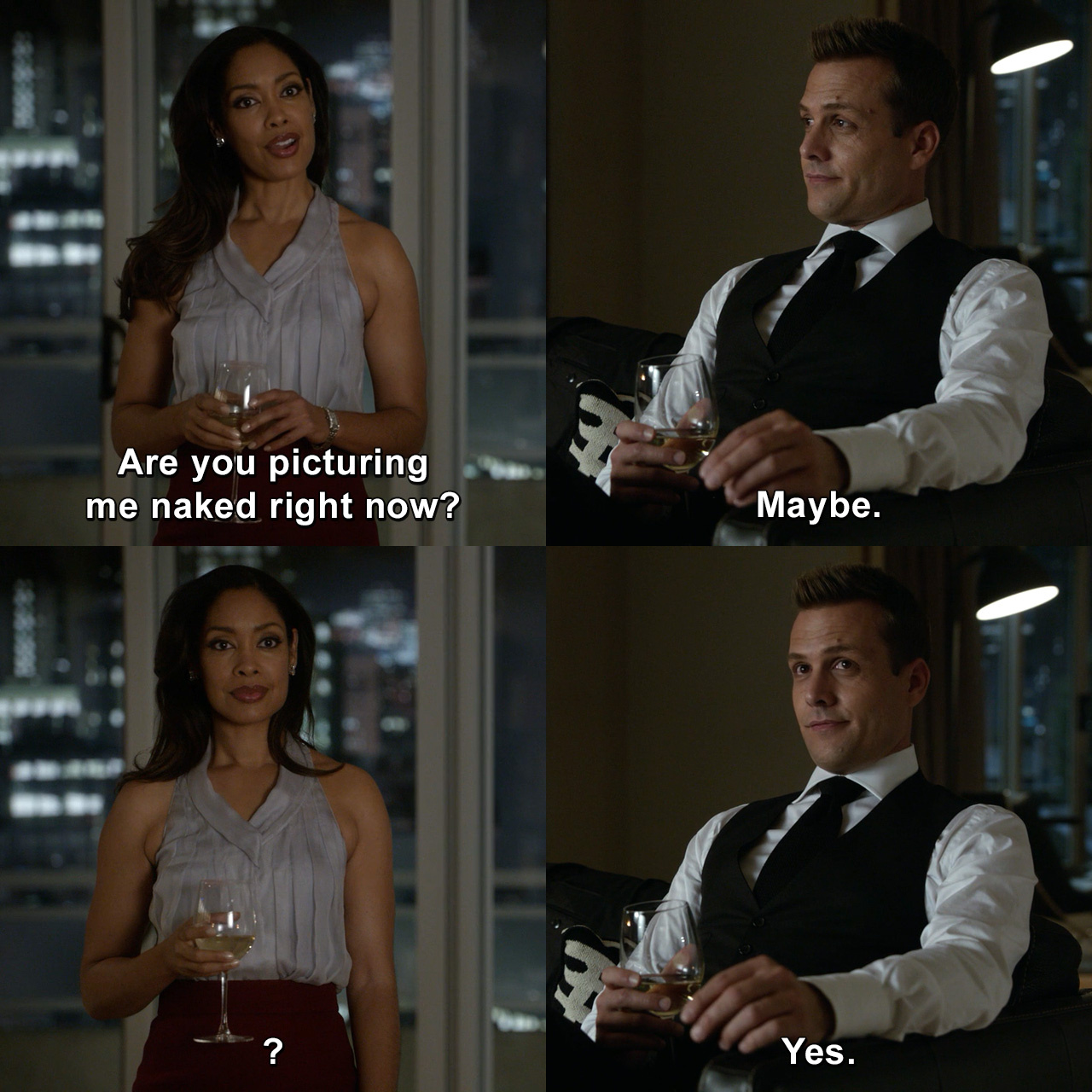 Are you picturing me naked right now? Maybe! ? Yes. | Suits | TVgag.com