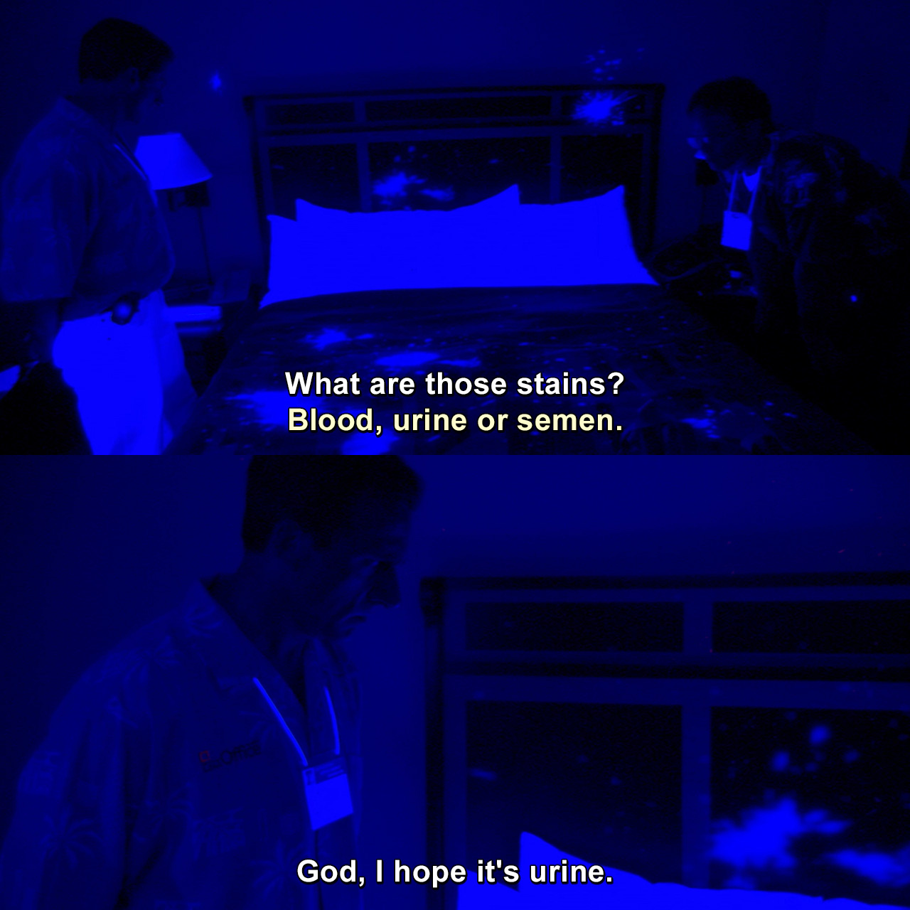 What are those stains? Blood, urine or semen. God, I hope it&#39;s urine. | The  Office | TVgag.com
