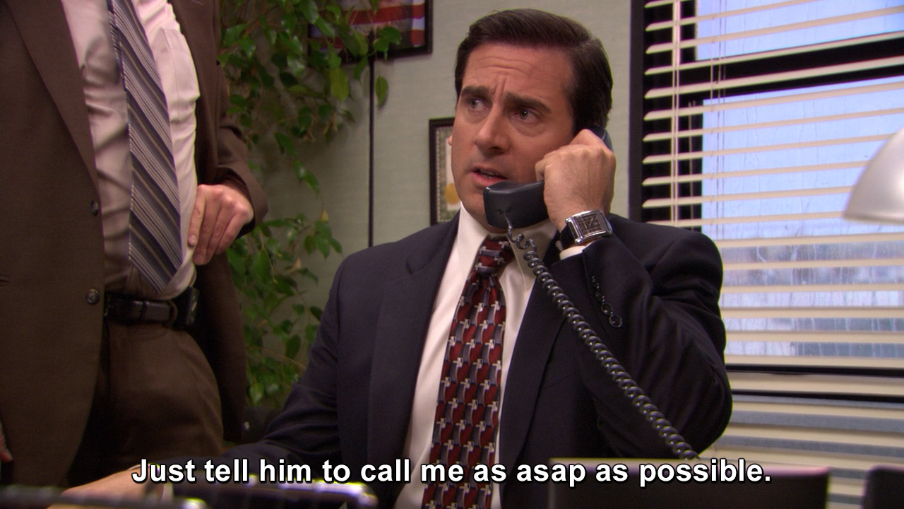 tell him to call me in french
