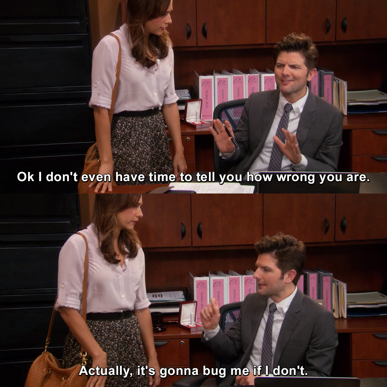 I don't even have time to tell you how wrong are. Actually, it's gonna bug me if I don't. Parks and Recreation | TVgag.com